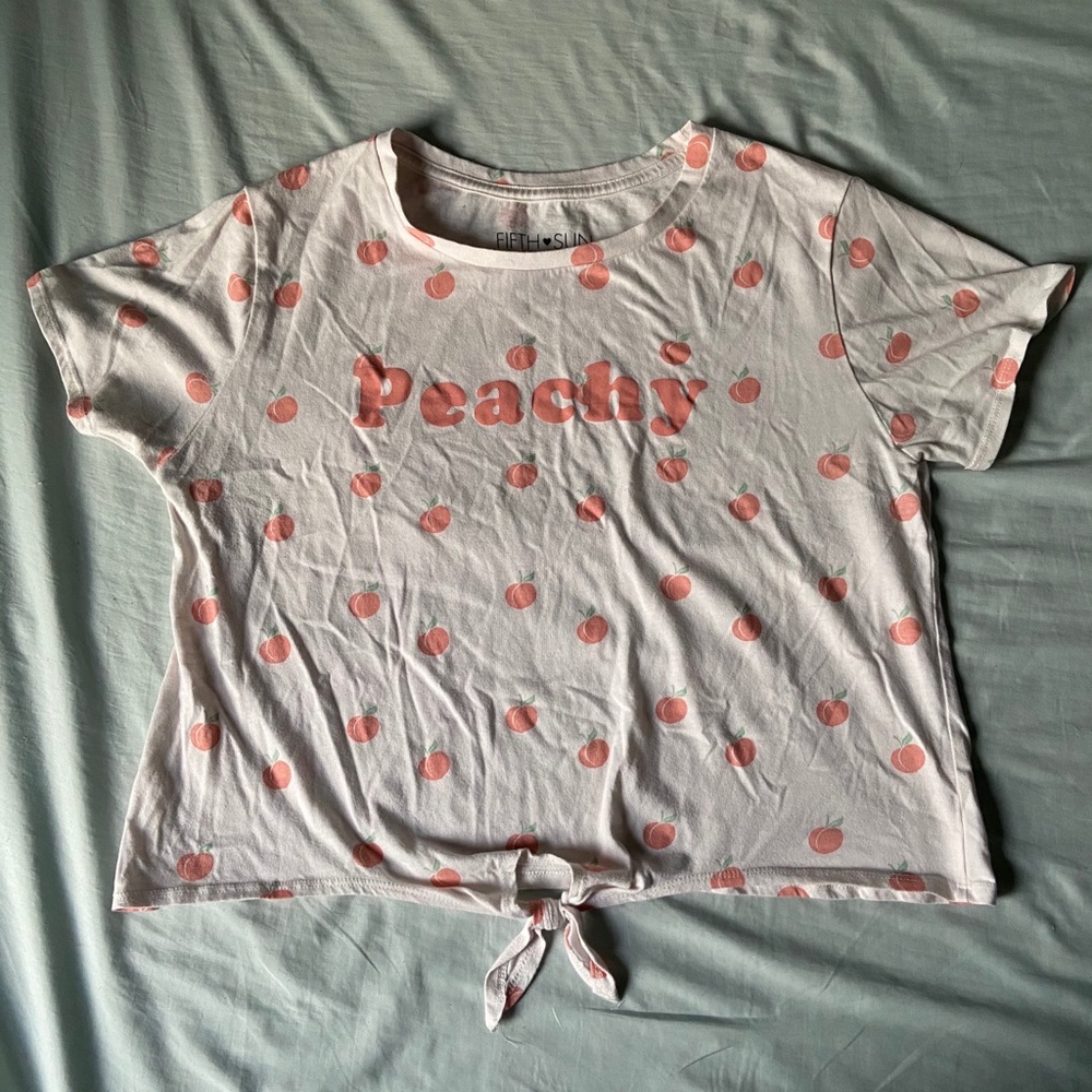 Peachy tied crop top